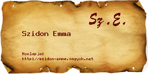Szidon Emma névjegykártya